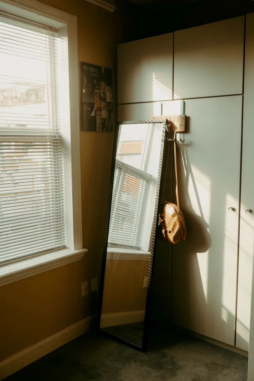 Add a Full-Length Mirror to Make the Room Feel Larger