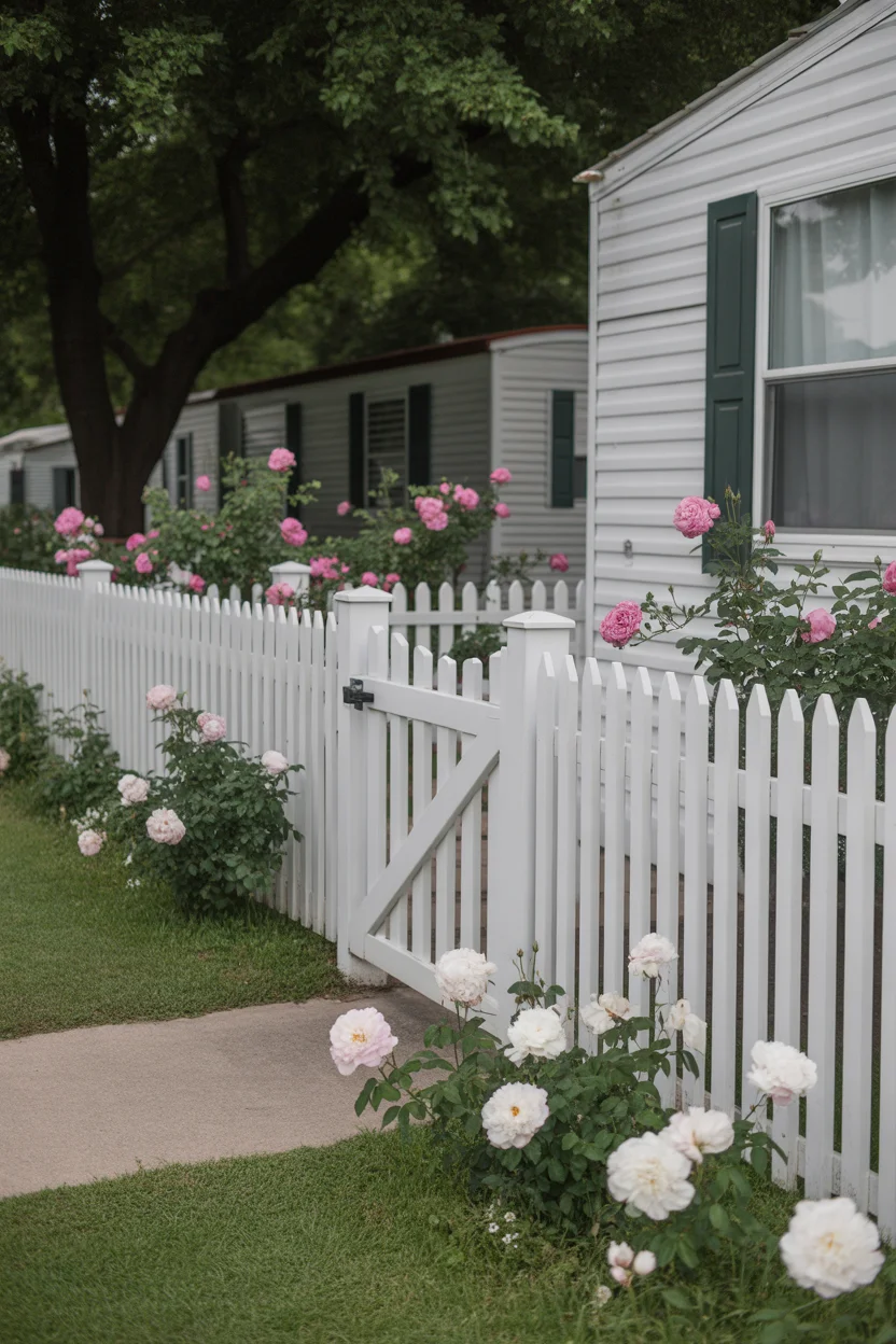 Add a Split Rail or Picket Fence Along the Front