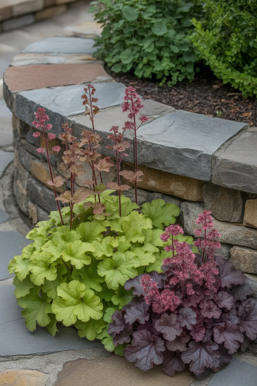 Architectural Contrast Against Stone