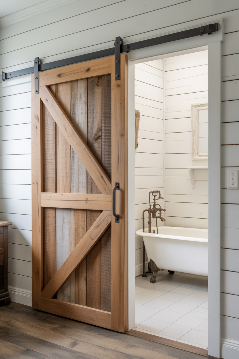 Barn Door on Bathroom Entry