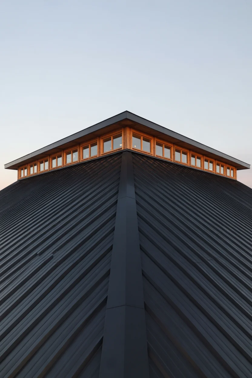 Barndominium With Large Monitor Roof Feature