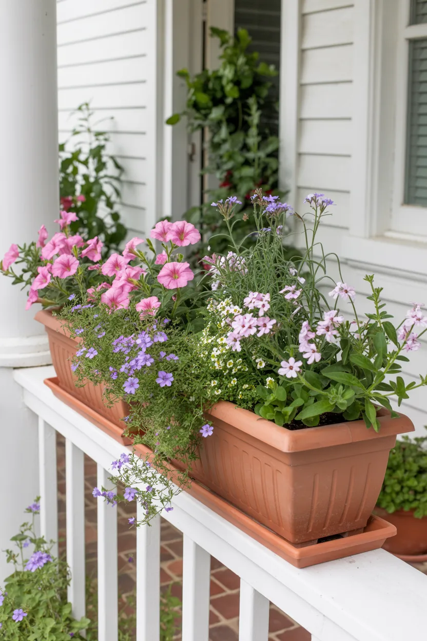 Porch Flower Pot Ideas Cascading Cottage Flower Window Box Pots