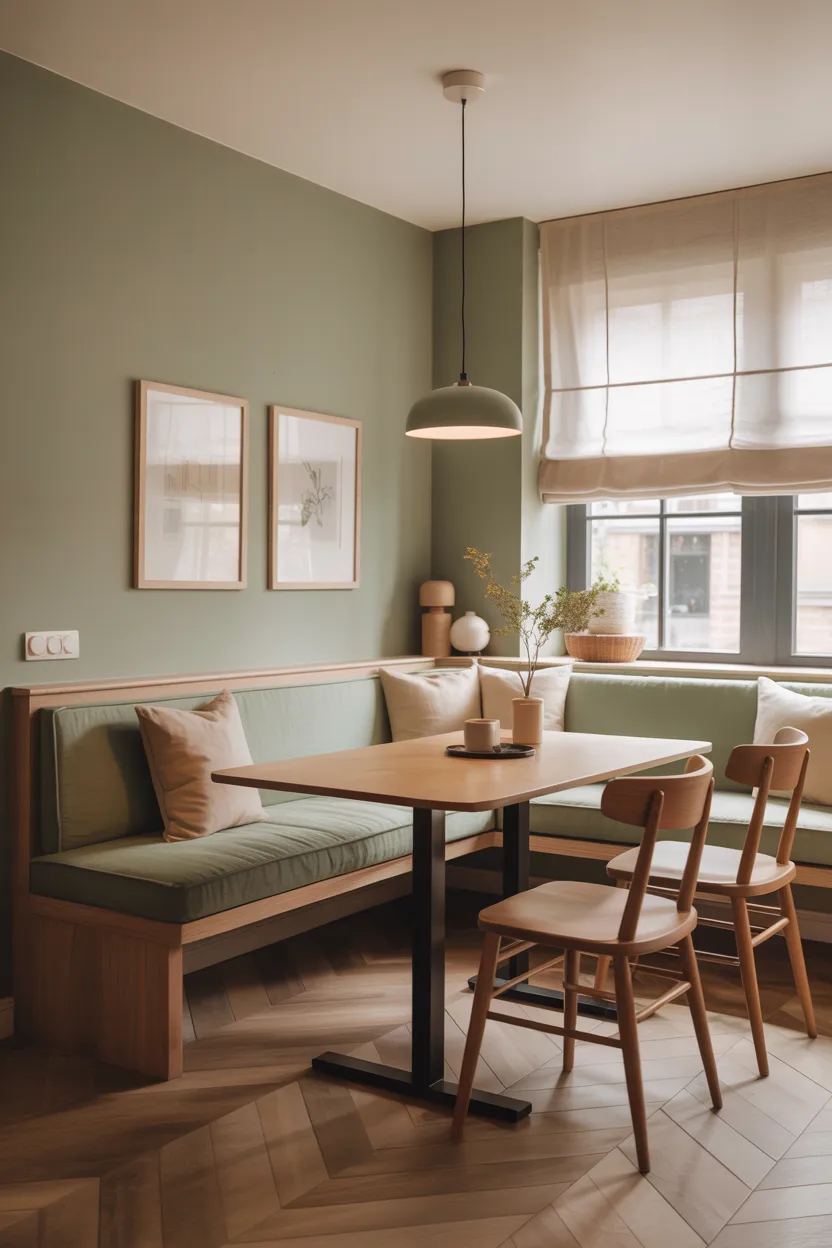  Bench Seating Along One Wall for Space Efficiency