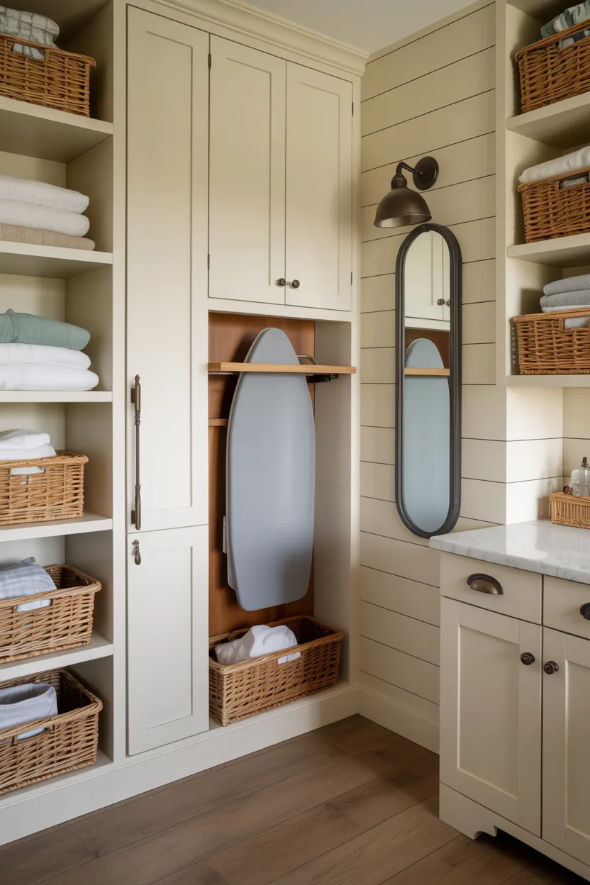 Built-In Ironing Board Station