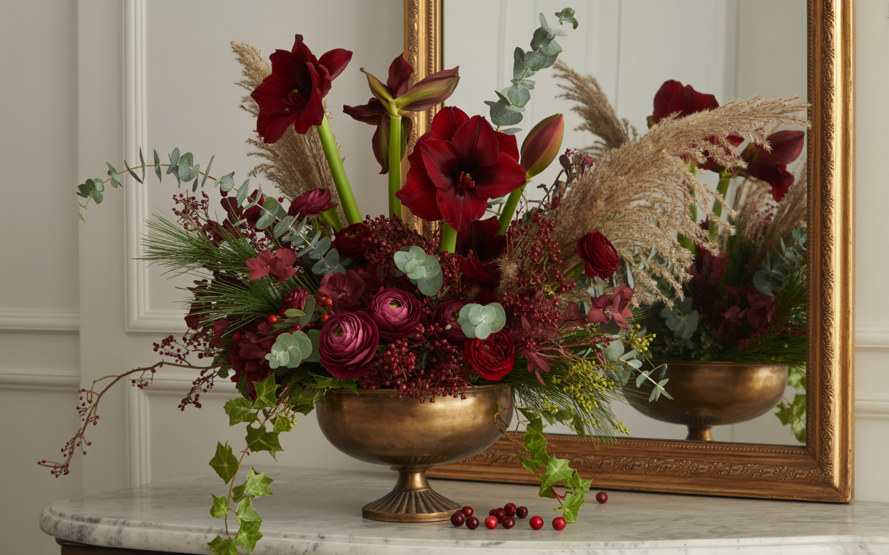 Burgundy Christmas Decor Ideas