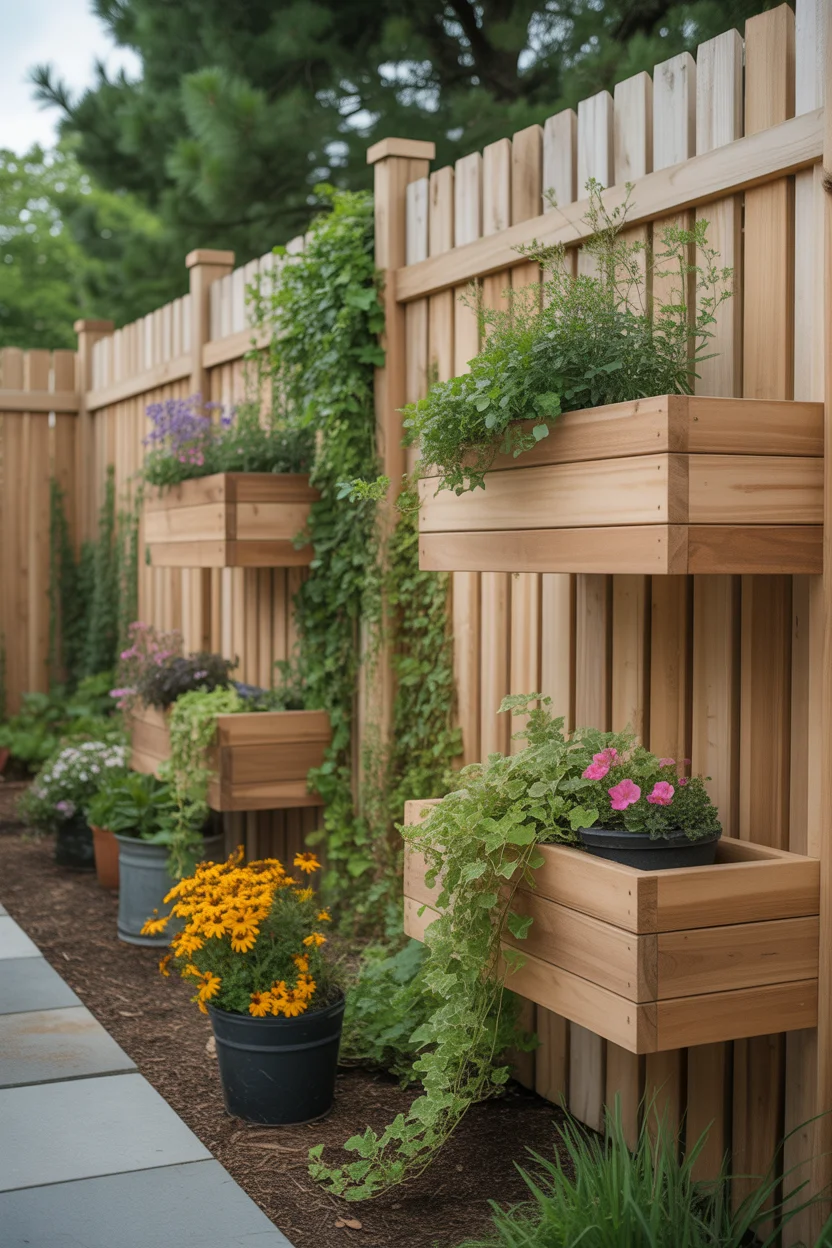 Cedar with Built-in Planter Boxes