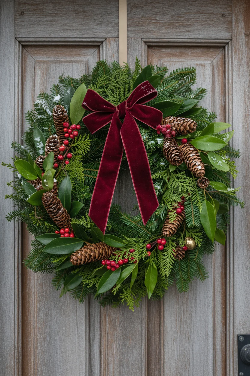 Classic Evergreen Christmas Wreath