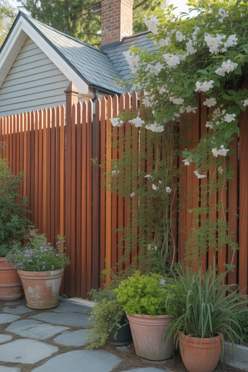 Classic Redwood Stockade Design
