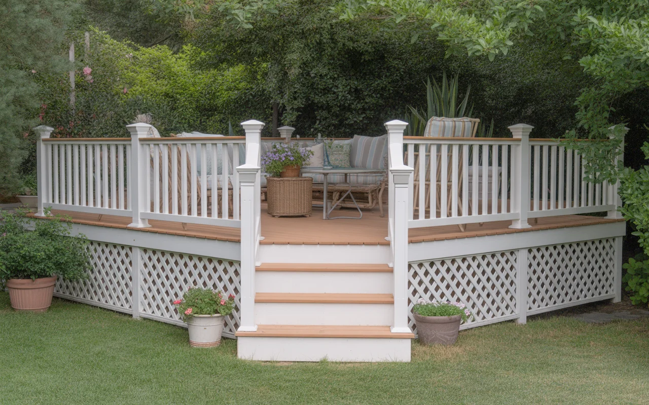 Classic White Lattice Panel Skirting