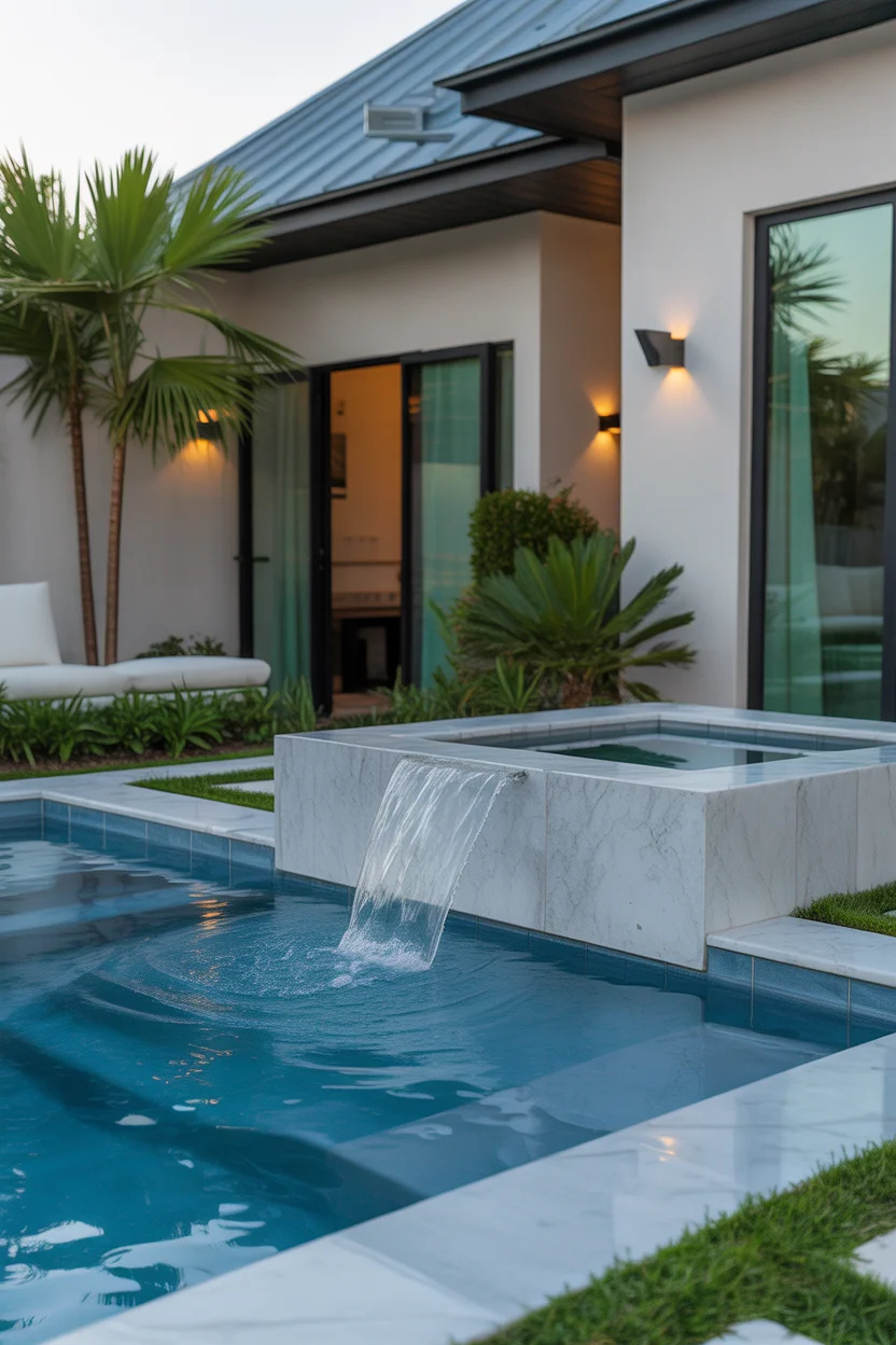 Cocktail Pool with Tanning Ledge