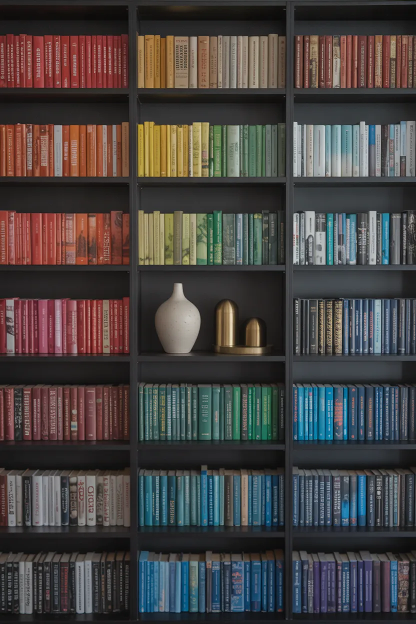  Color-Blocked Books by Spine for a Rainbow Effect