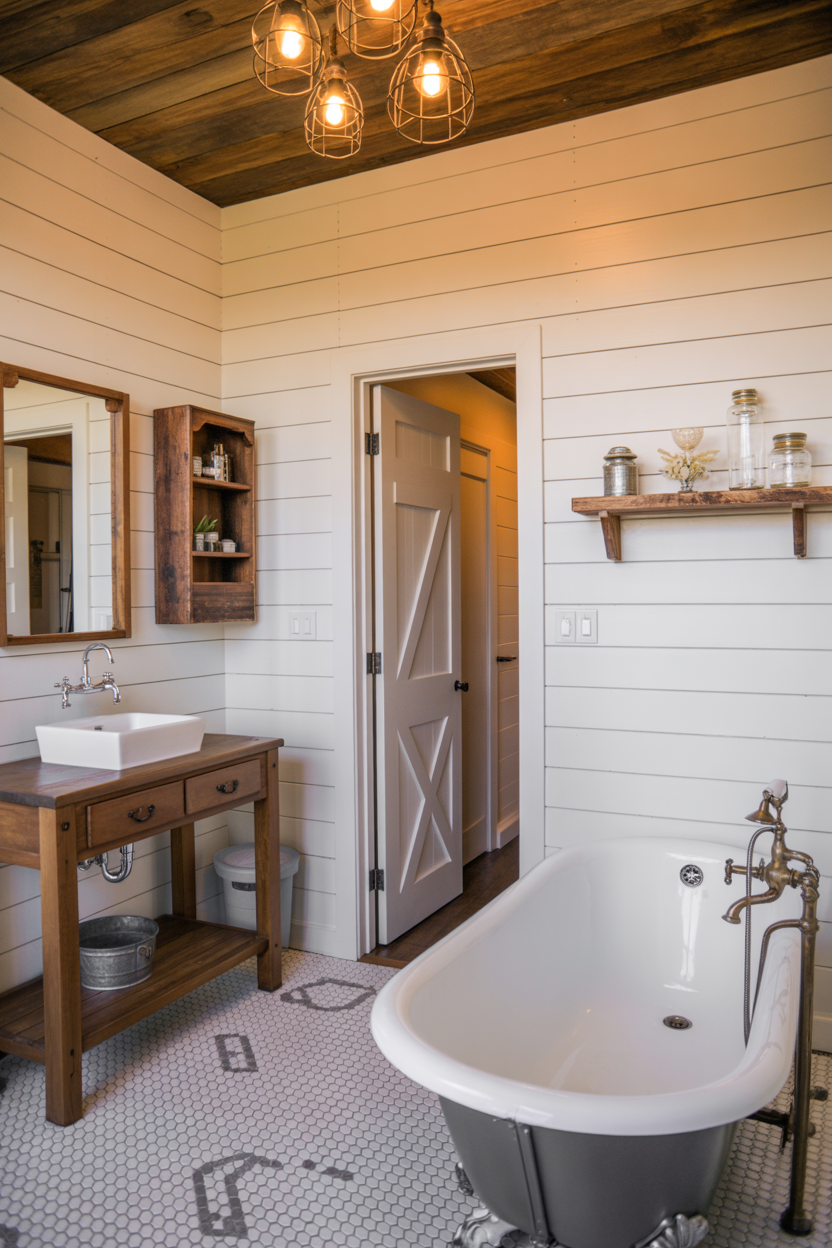Complete Modern Farmhouse Bathroom With All Details
