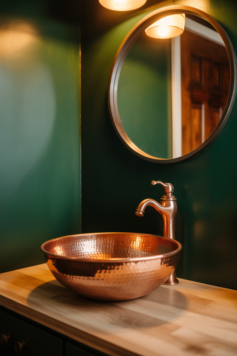 Copper Sink as Centerpiece