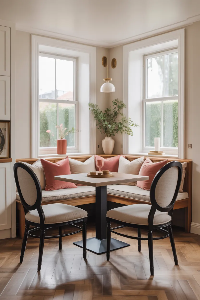 Corner Dining Setup to Use Every Inch