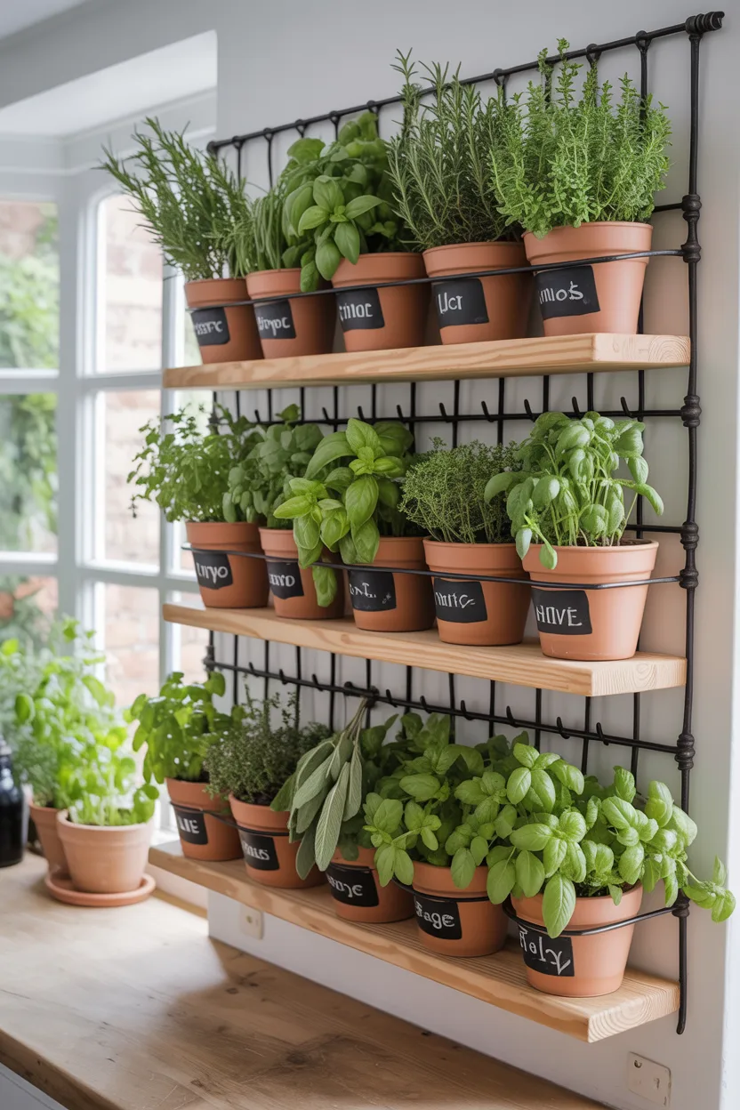  Cottage Kitchen With Fresh Herb Garden Wall