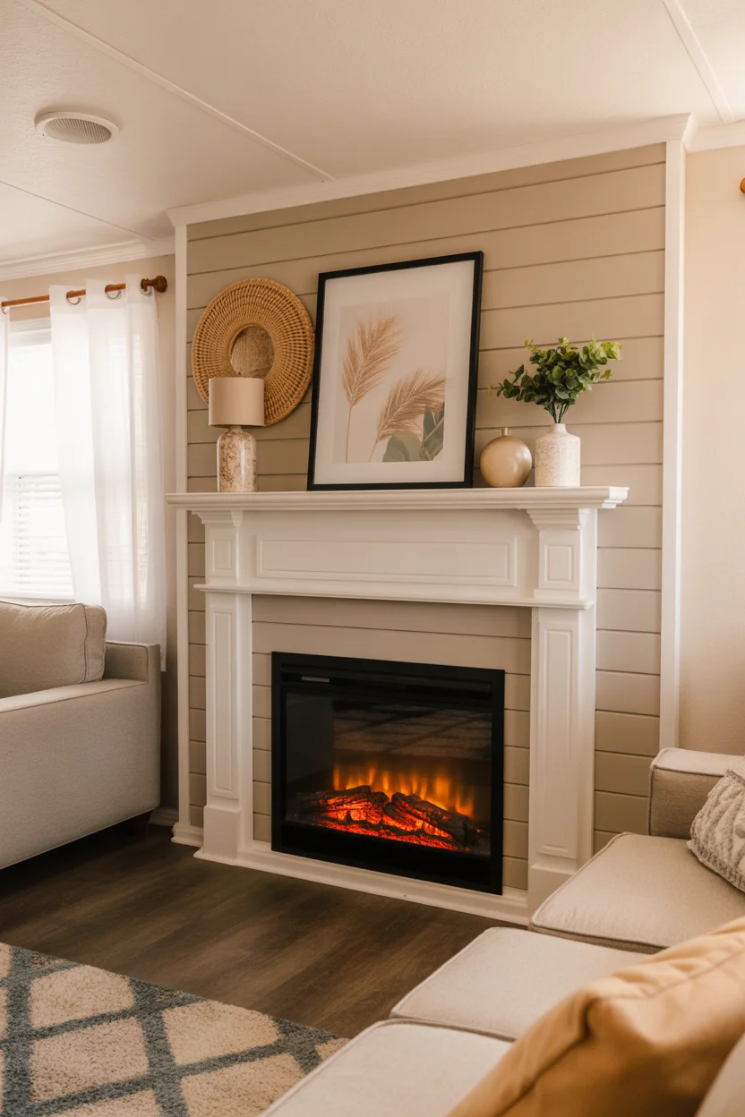 Create a Focal Point with a Faux Fireplace