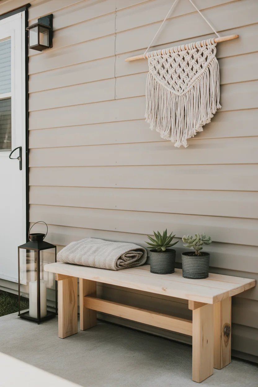 Create a Welcoming Entry Vignette With a Bench and Lantern