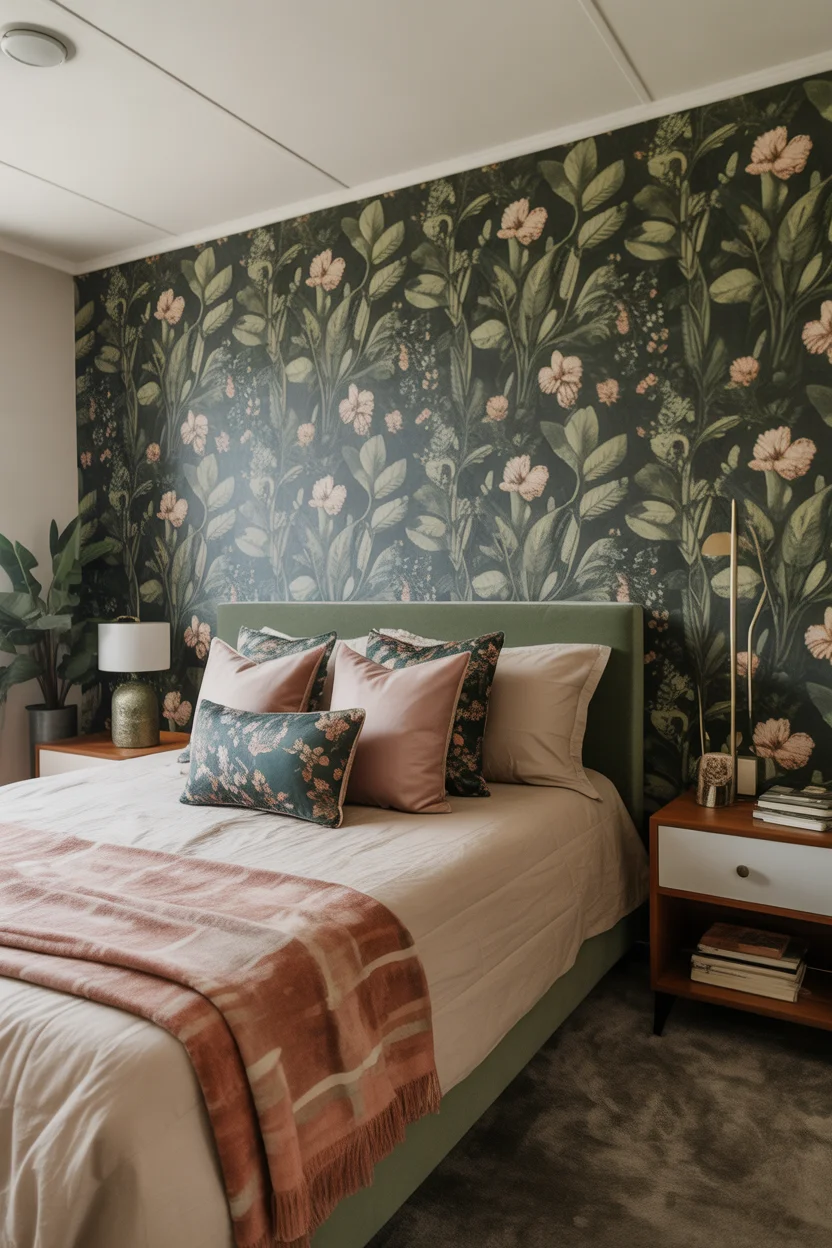 Create an Accent Wall with Bold Wallpaper