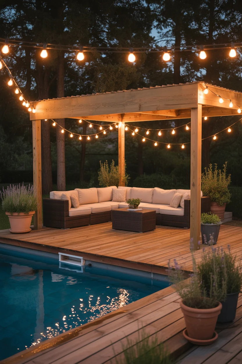 Curved Deck Design With Rounded Entry Steps