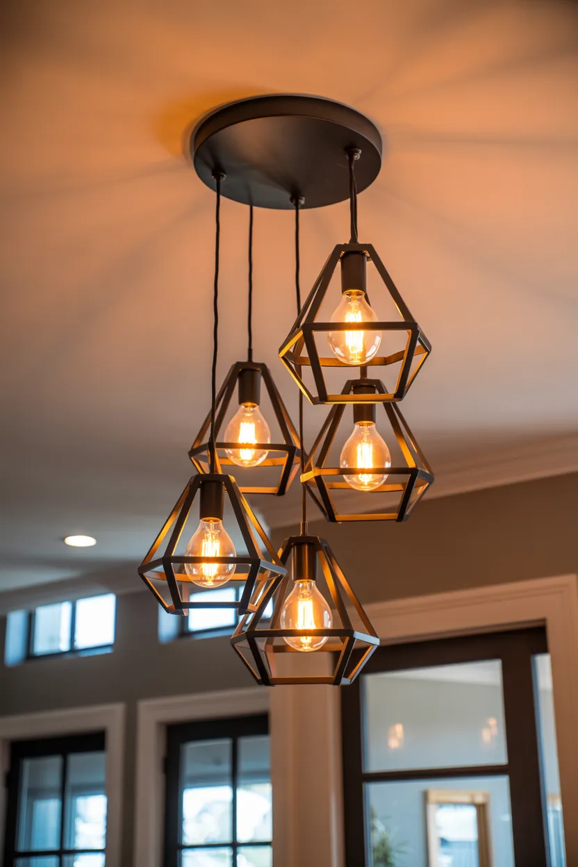 Hang a Cluster of Pendant Lights to Mark the Entry Ceiling