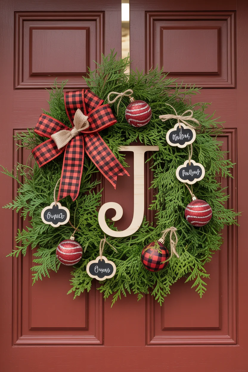 DIY Personalized Christmas Wreath