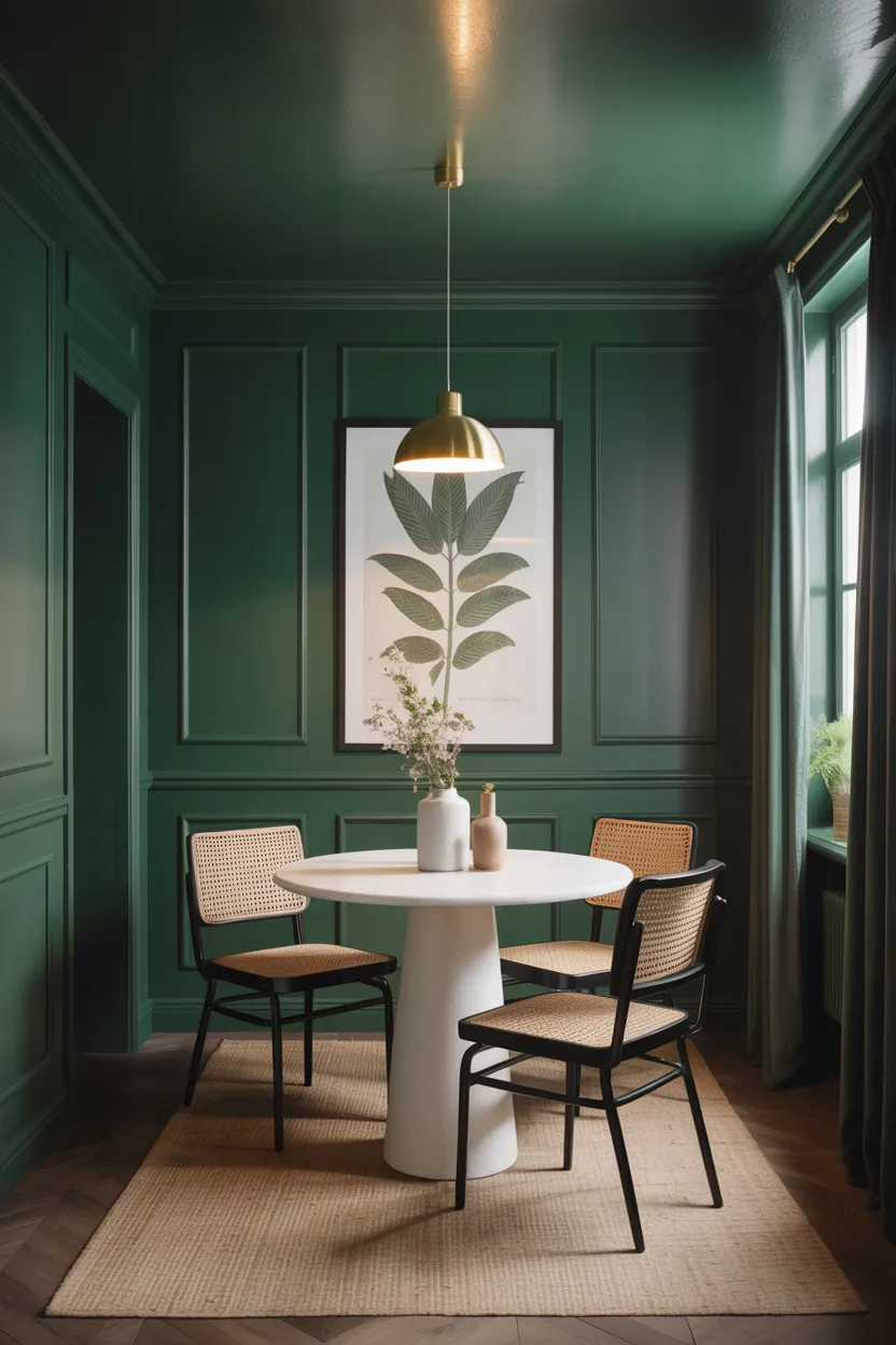 Dark Paint to Create Intimate Dining Atmosphere