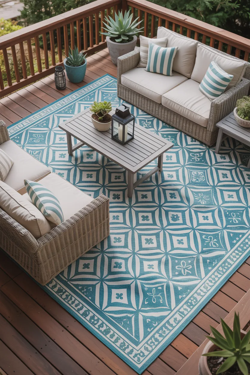  Deck With Outdoor Rug to Define the Living Zone