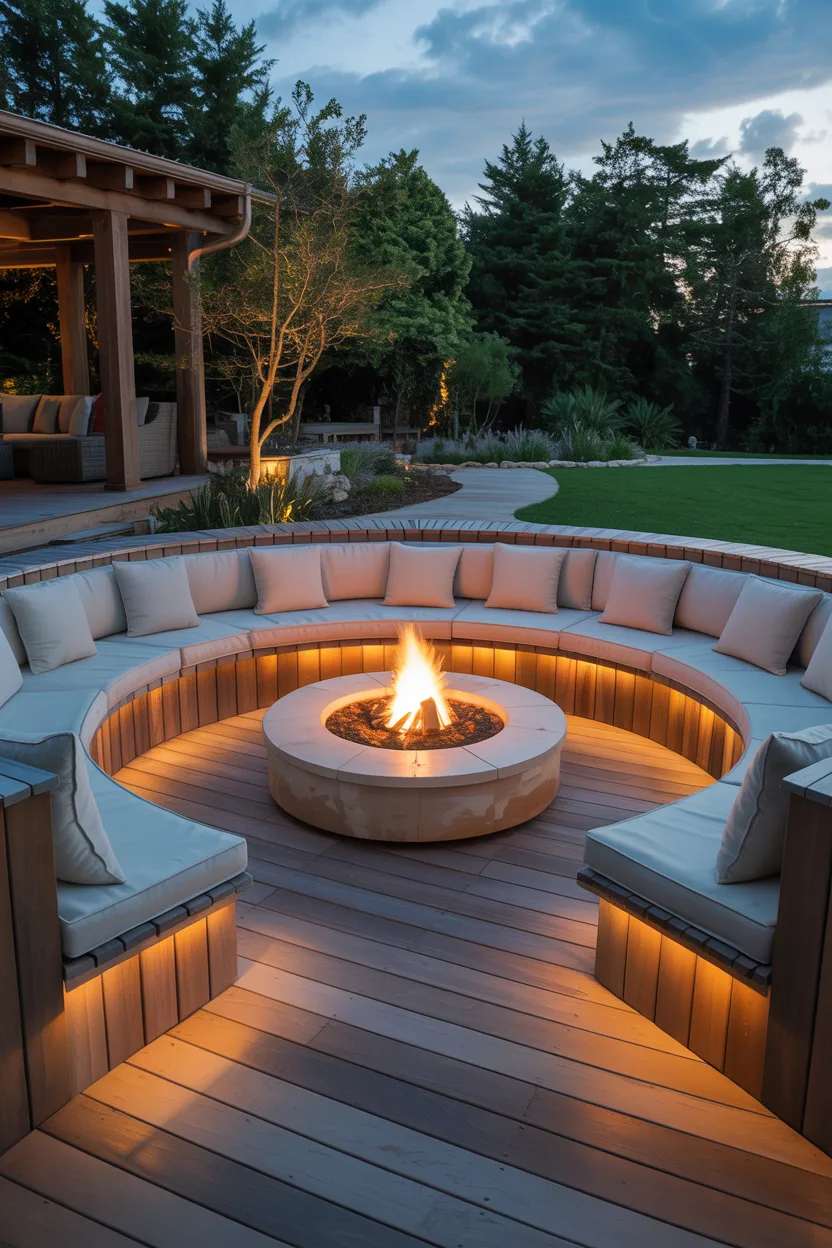  Deck With a Built-In Fire Pit Circle
Deck Ideas