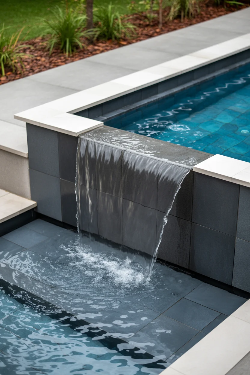 Elevated Pool with Waterfall Spillway