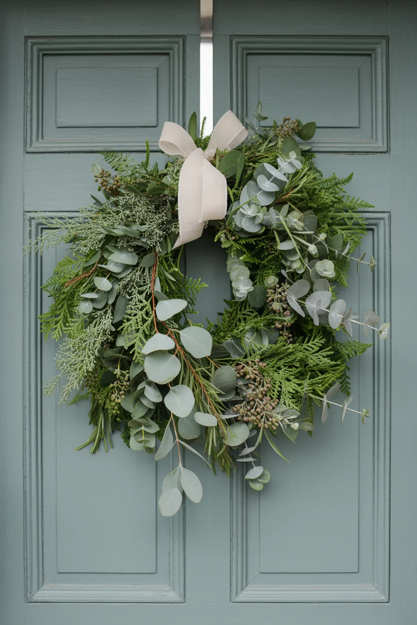 Eucalyptus and Greenery Christmas Wreath