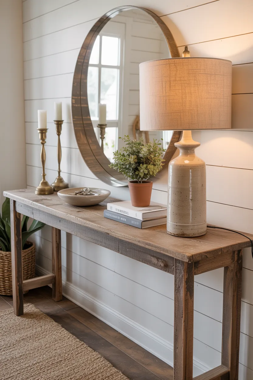  Farmhouse Entryway Console Table Styling