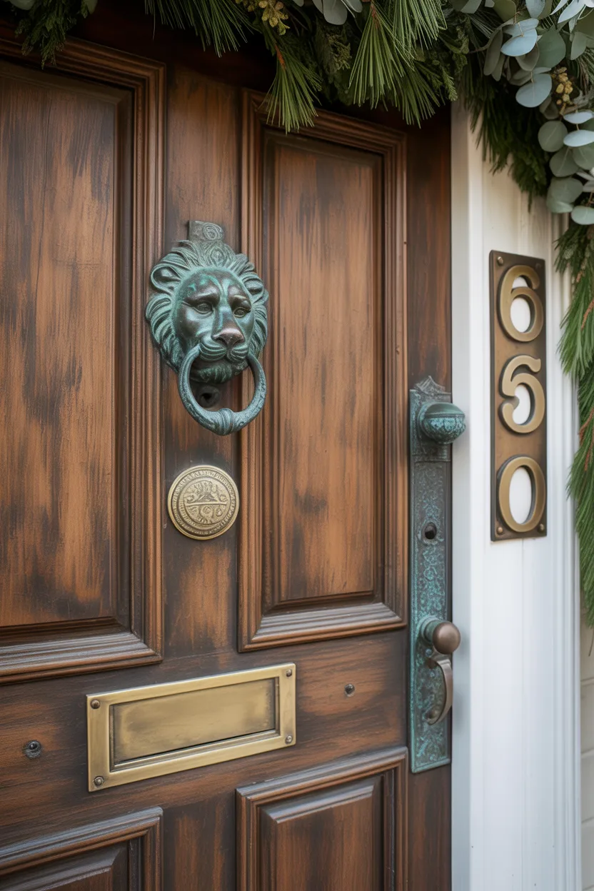 Farmhouse Entryway With Antique Door Hardware