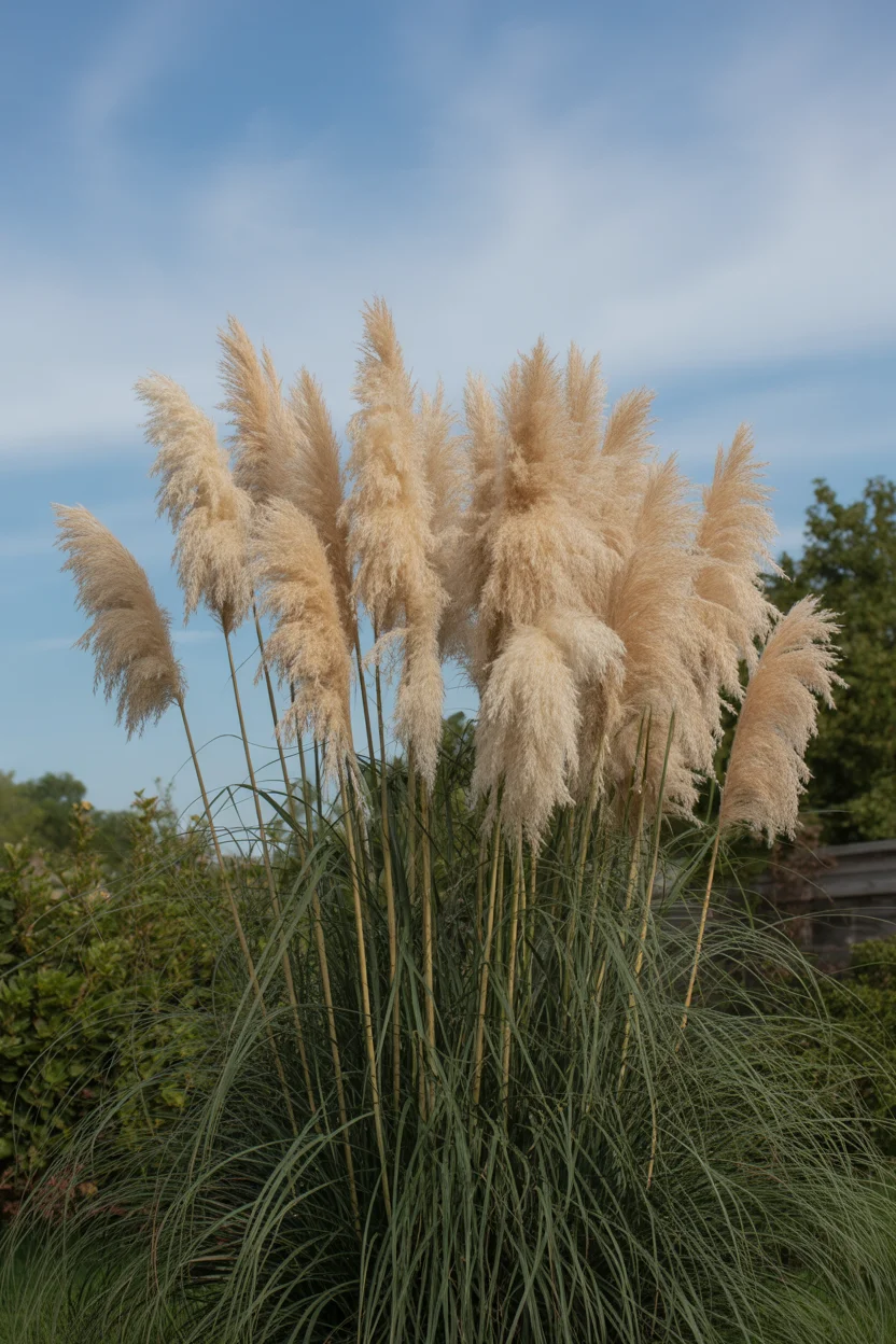 Feathery Pampas Grass Display