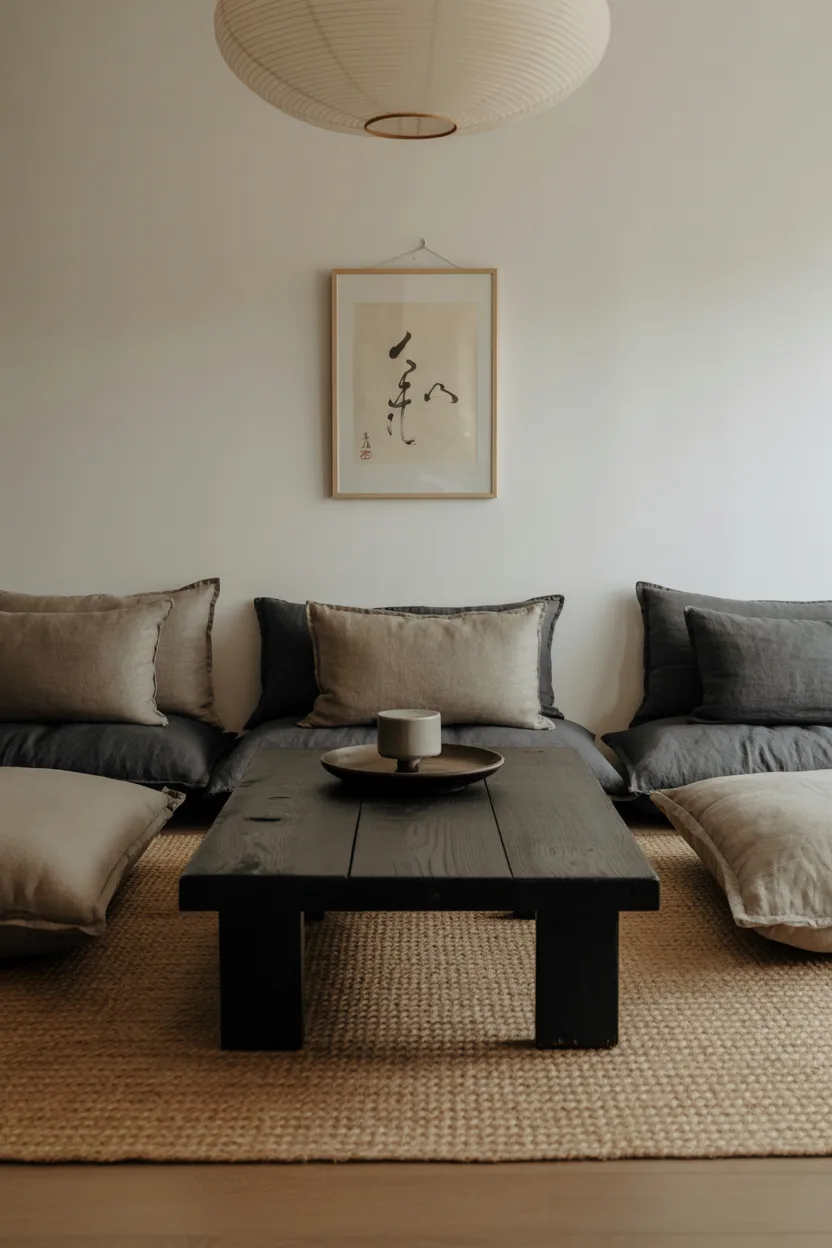 Floor Cushions and Zabuton Seating Area