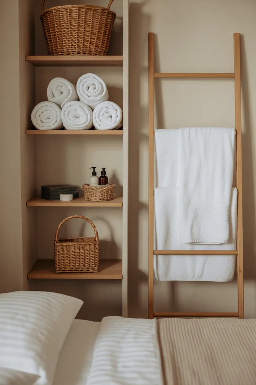 Fluffy Towel Display for a Hotel Touch