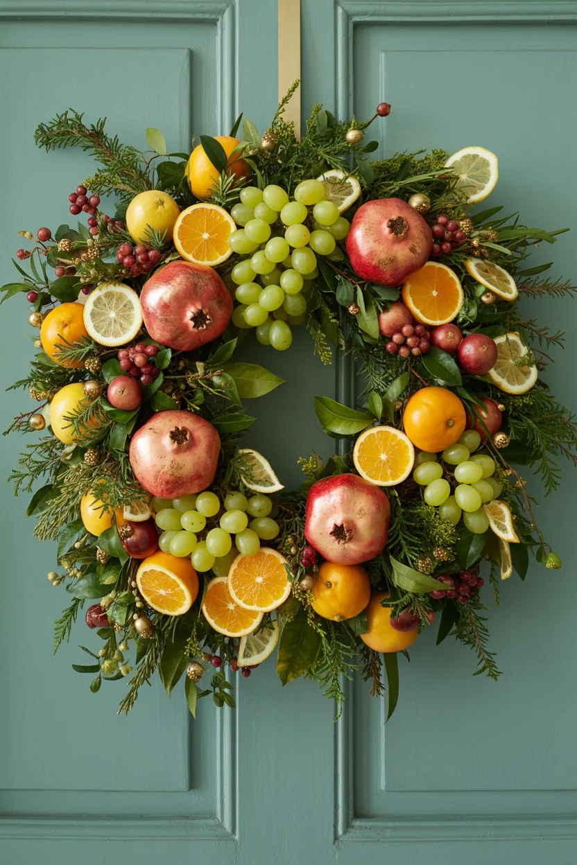  Fruit and Botanical Christmas Wreath