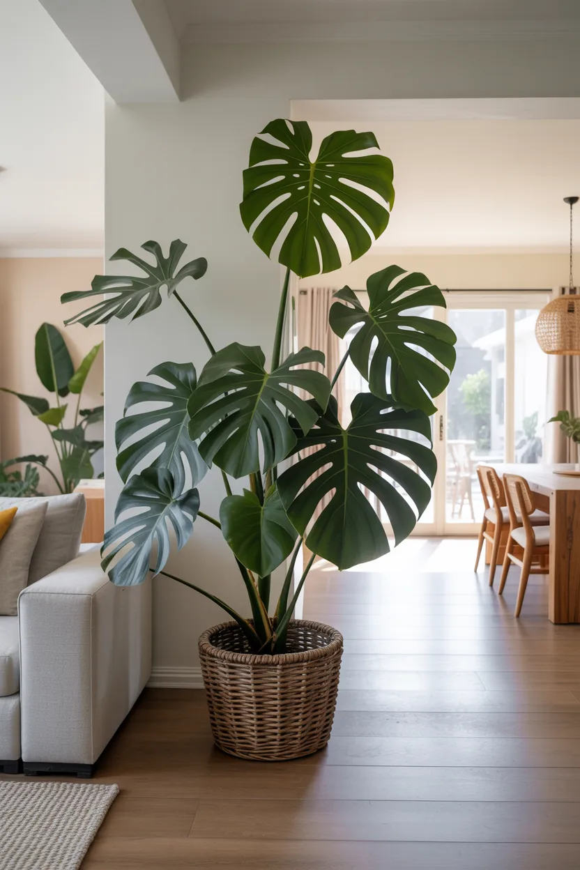 Place a Large Monstera as a Room Divider
