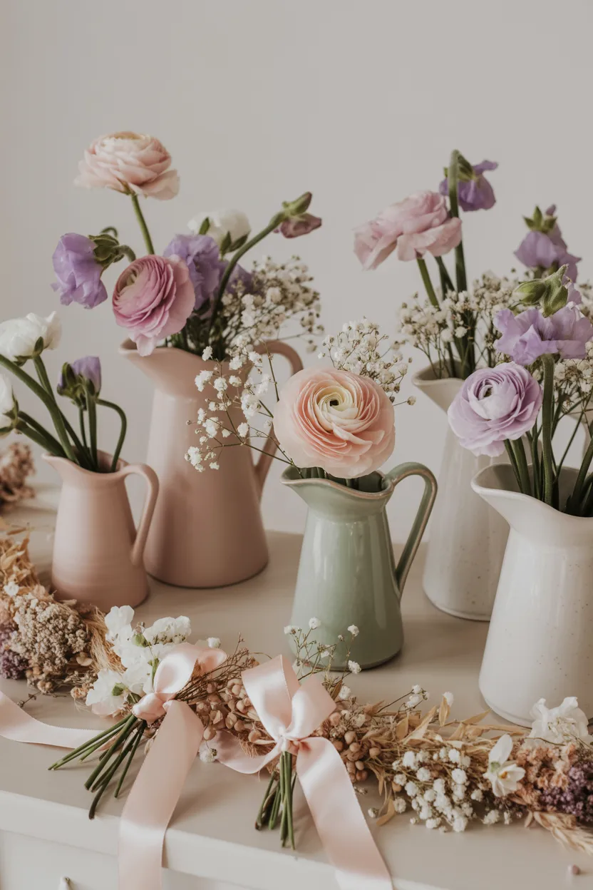 Baby Shower Pastel Flower Bar