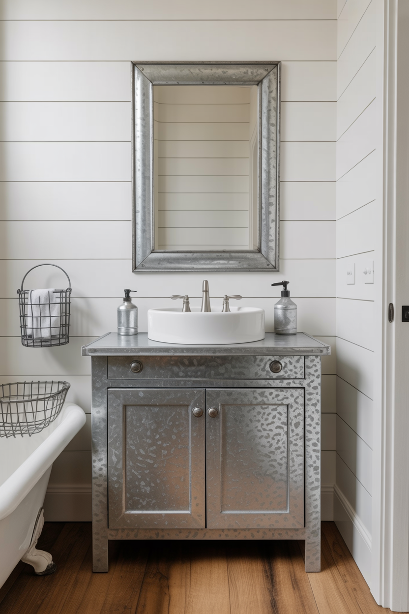 Galvanized Metal Accents Throughout