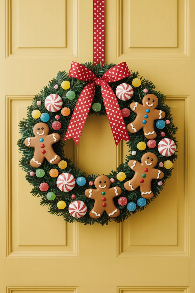 Gingerbread and Cookie Christmas Wreath
