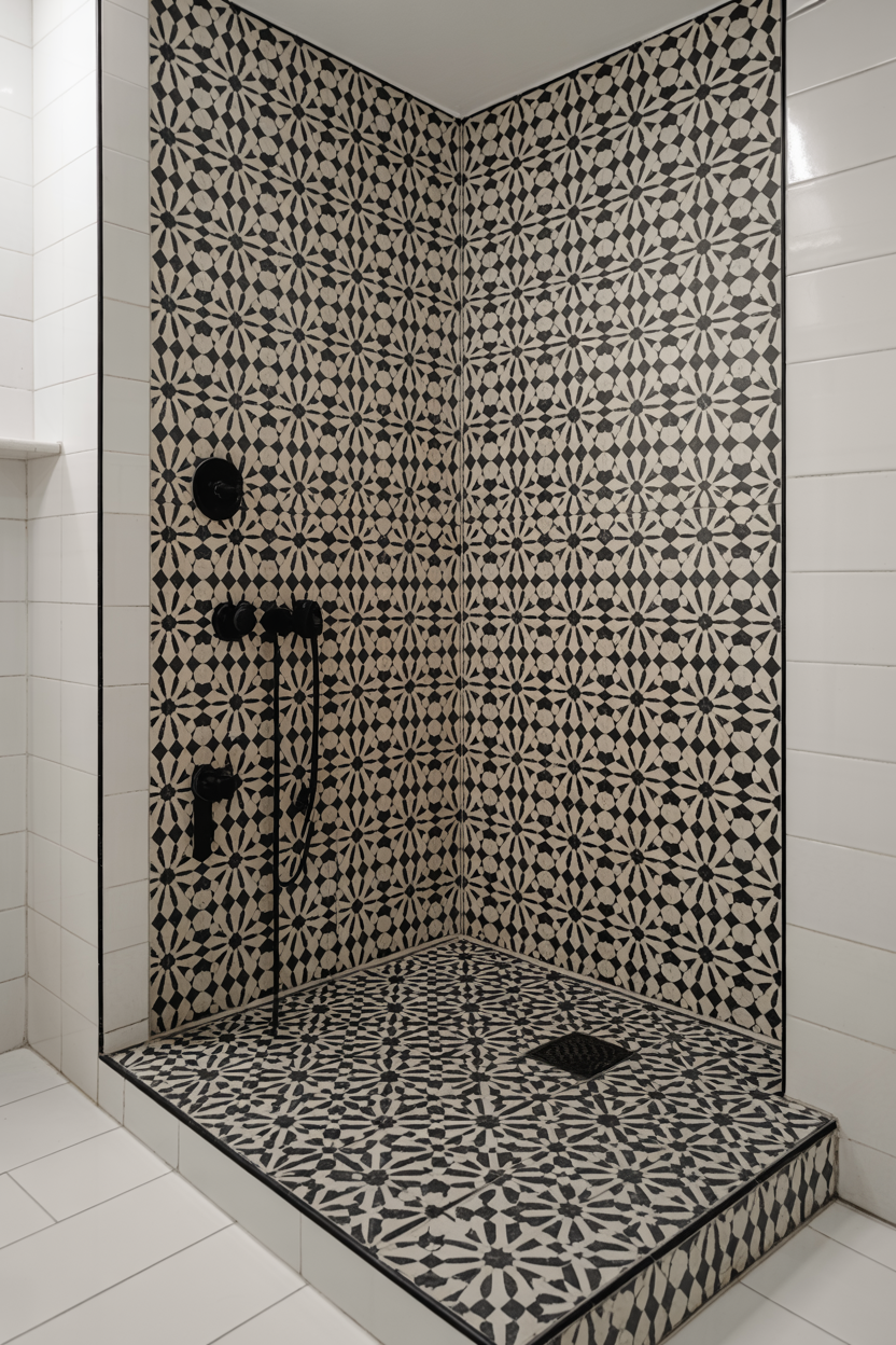 Graphic Large-Scale Moroccan Tile Pattern