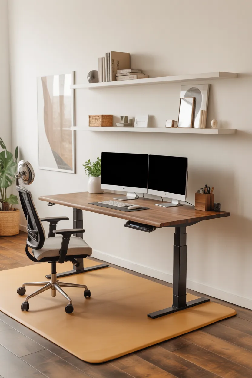 Home Office With Standing Desk Option