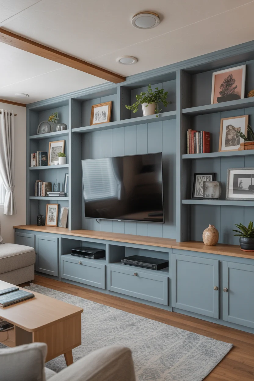 Incorporate Built-In Shelving for Storage and Style