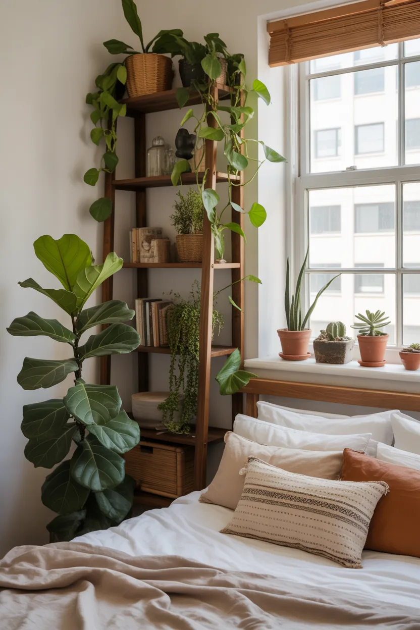 Indoor Plants as Living Bedroom Décor