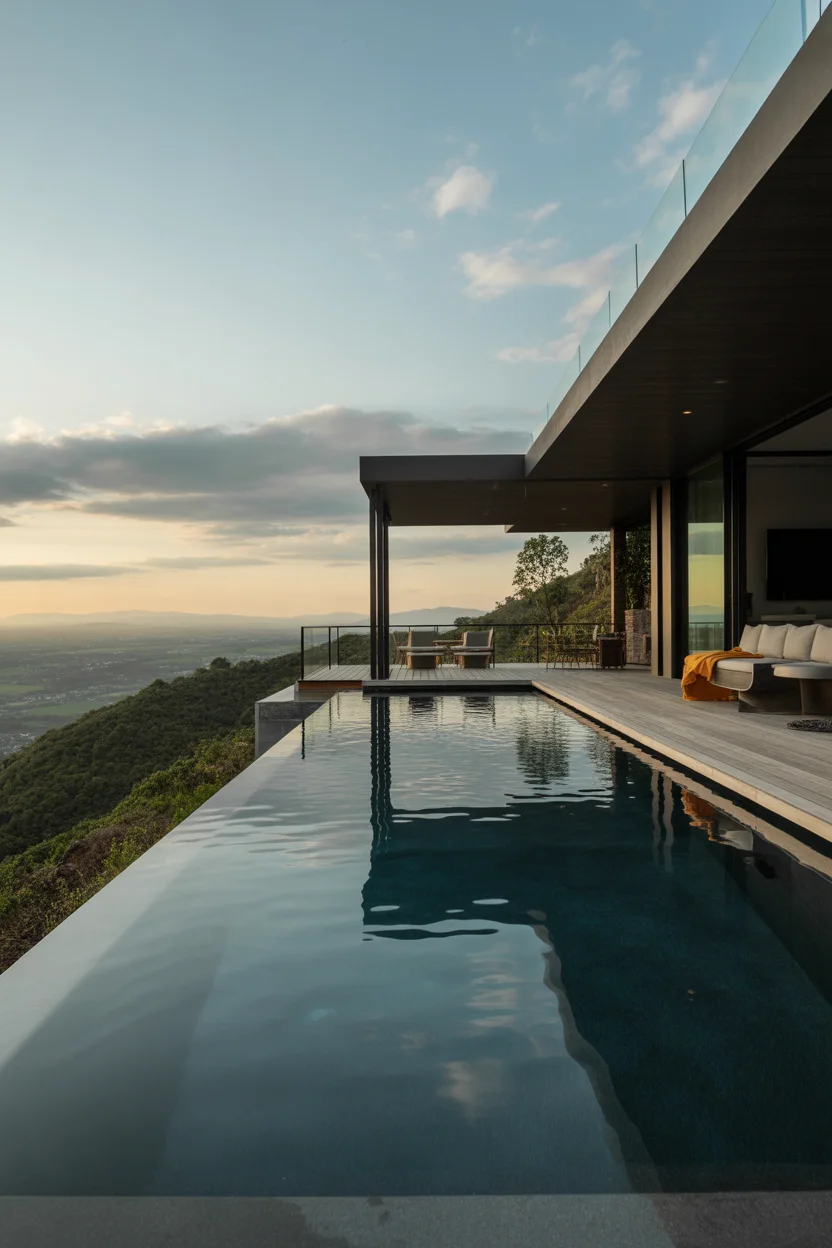 Infinity Edge Pool for Sloped Yards