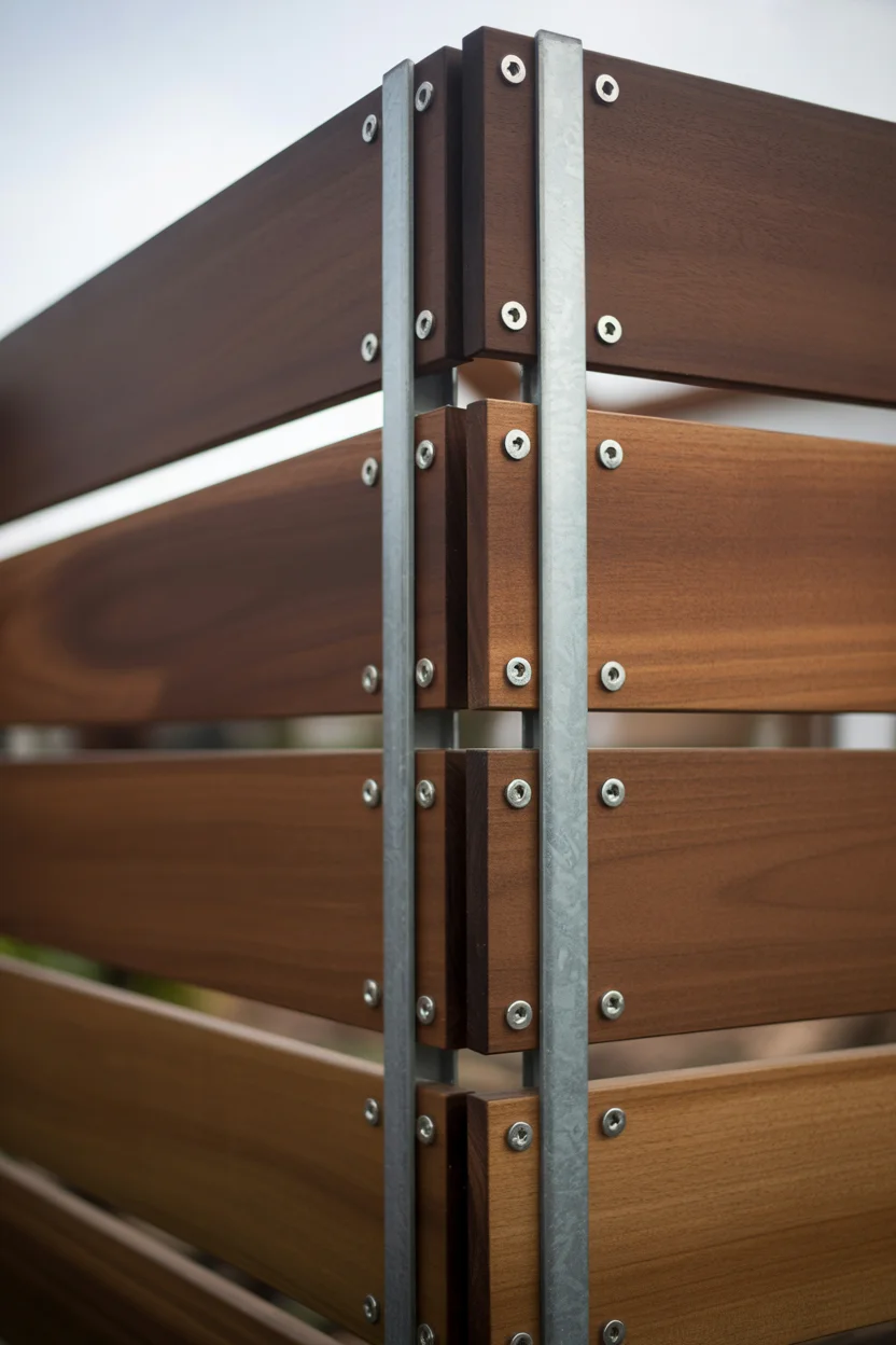 Ipe Horizontal with Stainless Steel
