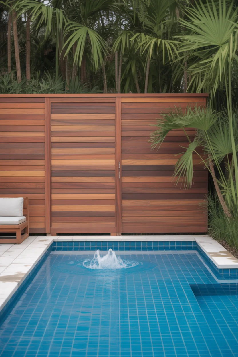Ipe Poolside Enclosure