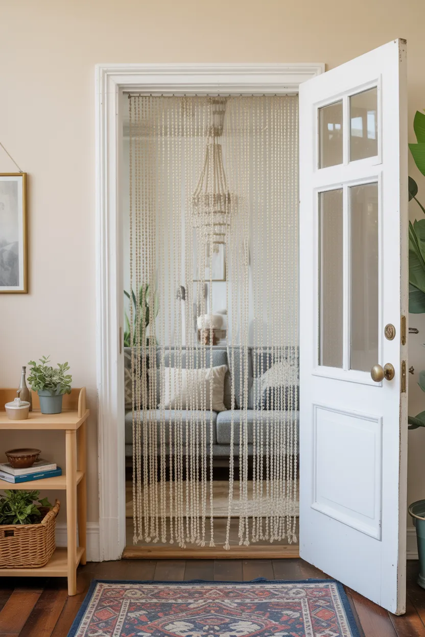 Hang a Beaded Curtain for a Retro-Inspired Entry Screen