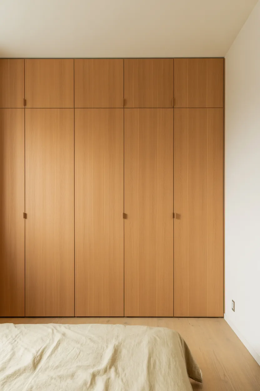 Japandi Bedroom With Minimalist Wardrobe