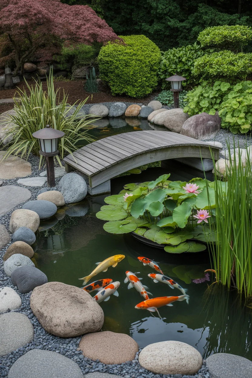 Japanese-Inspired Koi Pond